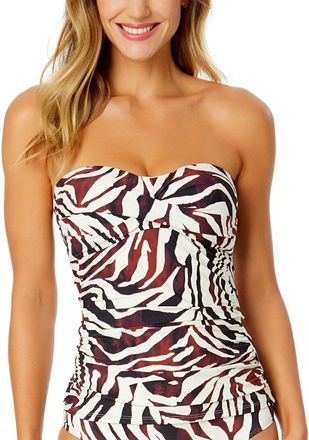 Anne Cole Twist Front Shirred Bandeaukini