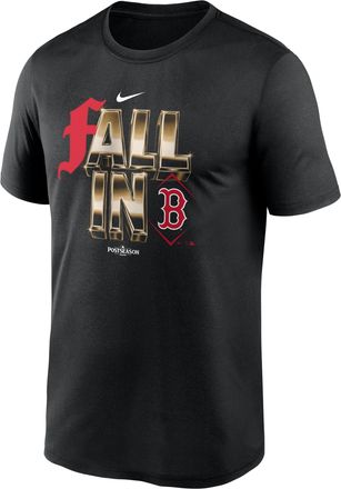 Nike Boston Red Sox 2026 Postseason Fall In Legend Nike Mens Dri-FIT MLB T-Shirt in Black | NKGK00ABQW-J7D