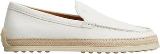 Tod's Witte leren mocassin slof - Dames - Loafers - Wit - 36 EU - Leer - Schoenen