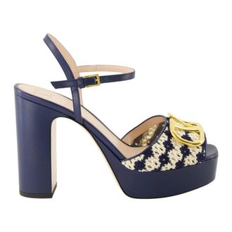 Valentino Garavani High Heel Sandals, female, Blue, Size: 8 1/2 US Vlogo Signature Platform Sandal