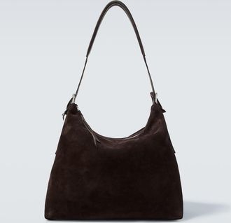 Christophe Lemaire Belted suede shoulder bag
