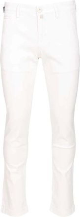 Jacob Cohen Bobby Slim Chino Trousers - male - Jacob Coh&euml;n - Slim-fit Trousers - White - W32 - Trousers