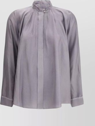Forte_Forte high neck long sleeve pleated top