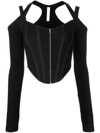 Dion Lee Korset top - Zwart