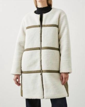 Rails Granger Reversible Sherpa Jacket In Ivory Olive Mix