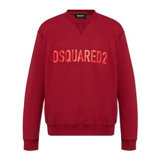 DSQUARED2 ディースクエアード S75HA0951 S17241 front logo crew neck wool knit sweater ロゴ ニット セーター レッド レディース /SGW DSQUARED2 ディースクエアード INTARSIA KNIT CREWNECK PULLOVER