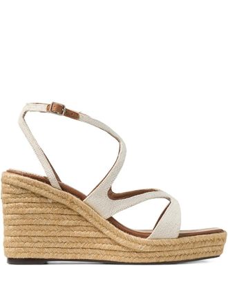 Jimmy Choo London 85mm Ayla sandals - women - Calf Leather/Calf Leather/Rubber - 39,5 - Neutrals