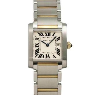 Cartier Pre-owned Tank Francaise Horloge - Dames - Vintage Horloges - Beige - ONE Size - Vintage