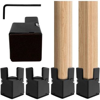 OEM Juego De 4 Elevadores Para Muebles, Camas, Mesas, Sillas Y Sof&aacute;s De Formas Cuadradas/redondas - Di&aacute;metro: 20-35 Mm - Patas De Silla - Con Abrazadera D