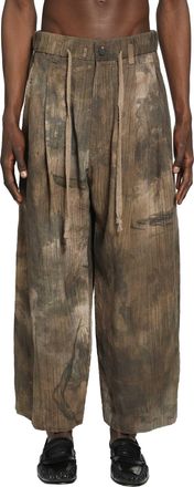 Ziggy Chen Digital Print Drawstring Trousers