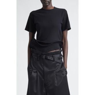 Junya Watanabe Wired Cutout Mesh T-Shirt in Black at Nordstrom, Size Medium