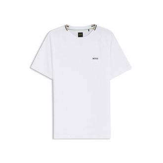 BOSS Active moisture-wicking T-shirt with tennis-ball embossing