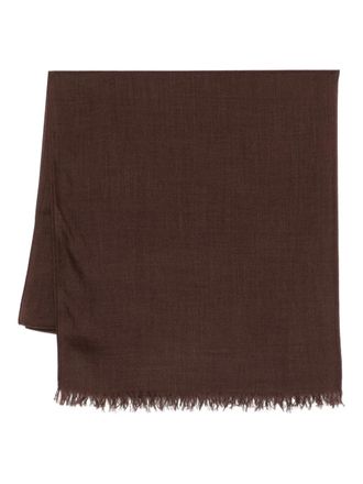 Brunello Cucinelli fringed scarf - women - Cashmere/Silk - One Size - Brown
