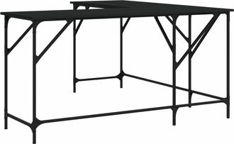vidaXL Desk Black 149x149x75 cm Engineered Wood vidaXL