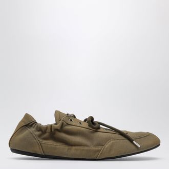 Prada Collapse sneakers in military green canvas