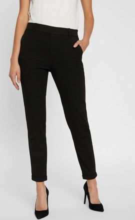 Vero Moda Anzughose VERO MODA VMMAYA, Damen, Gr. XL, L&auml;nge 30, schwarz, Web, Obermaterial: 62% Polyester, 33% Viskose, 5% Elasthan, unifarben, gerade, unten sch