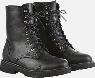 XY London Womens XY London Womens/Ladies River Zip Military Low Heel Combat Boots - Black - Size: 7