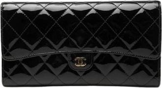 Chanel Pre-owned Long Wallet - Dames - Vintage Accessoires - Zwart - ONE Size - Leer - Vintage