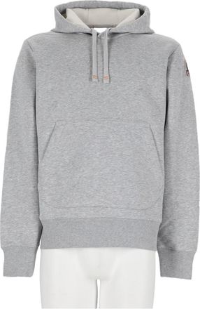 Parajumpers Heather Grey Casual Hooded Cotton-Blend Sweatshirt