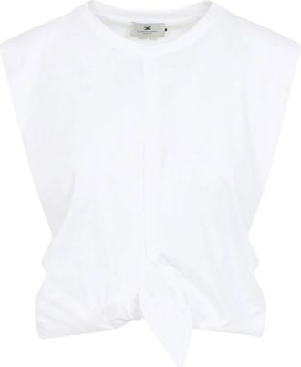 Elisabetta Franchi Sleeveless Top - Dames - Tops zonder mouwen - Wit - S - Tops