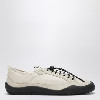 Prada Sneakers Speedrock avorio in Re-Nylon e pelle scamosciata