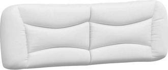 vidaXL Cabecero De Cama Acolchado Cuero Sint&eacute;tico Blanco 152 Cm Vidaxl