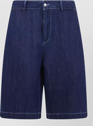 7 For All Mankind relaxed fit linen blend bermuda shorts