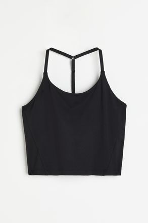 H&M Cropped Sport-Tanktop aus SoftMove - Schwarz