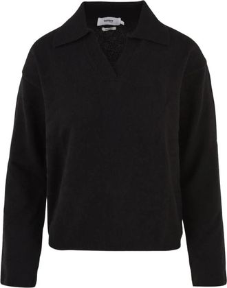 Notshy Polana Sweater - Dames - V-hals truien - Zwart - L - Wol - Truien & Vesten