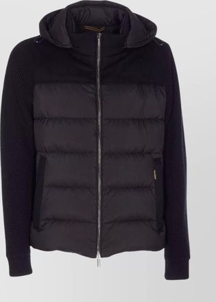Moorer hooded padded quilted jacket sleeves
