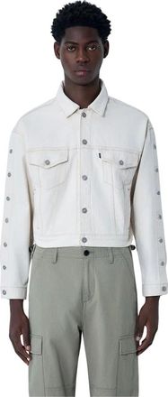 Levi's Jassen, Heren, Wit, M, Denim, Shank Trucker Jacket