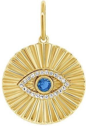 Sabrina Designs 14K 0.12 Ct. Tw. Diamond & Sapphire Charm Pendant