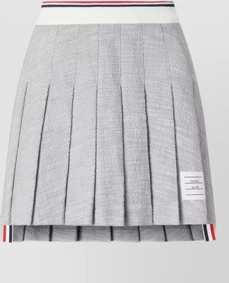 Thom Browne cotton tweed pleated mini skirt
