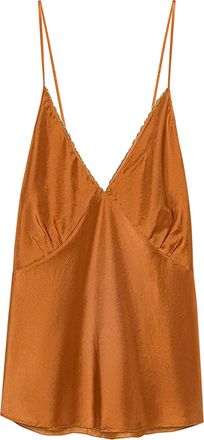 Forte_Forte Silk Camisole with Embroidered Edges and Flared Hem