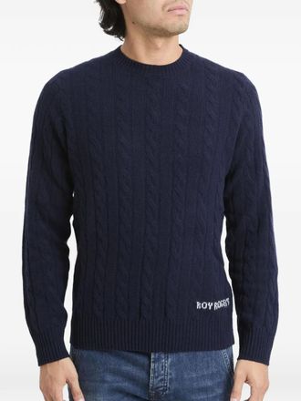 Roy Rogers Maglione con lavorazione intrecciata - Blu