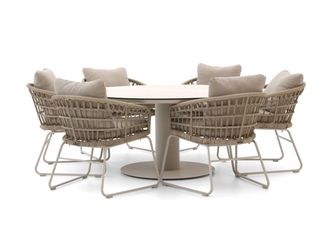 Intenso Furniture Intenso Trofarello/La Fonte &oslash;150cm dining tuinset 7-delig