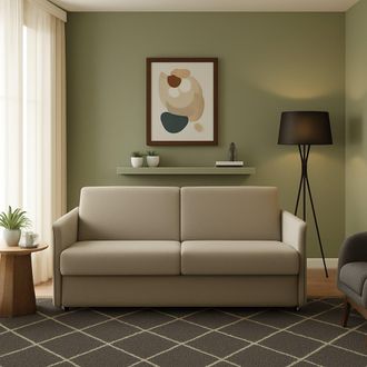 Dmora Sof&aacute; Fijo 3 Plazas Severo, Desenfundable, Lavable, Hecho En Italia, Con Brazos, 200x95 Cm Gris Topo