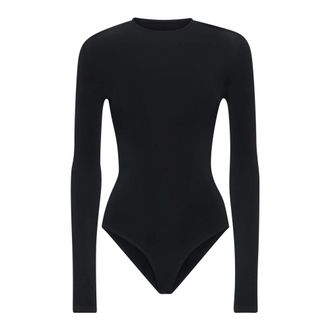 Balenciaga Black Seamless Long Sleeve Bodysuit