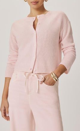 Splendid Emerson Crop Cardigan in Rose Petal Pink at Nordstrom, Size X-Small