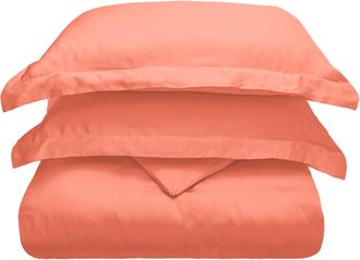 Superior Modal from Beechwood 300-Thread Count Solid Deep Duvet Cover and Pillow Sham Set