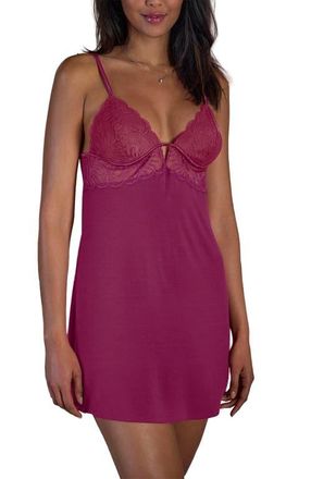 Lascana Womens Back Cutout Lace Negligee in Bordeaux at Nordstrom, Size 6
