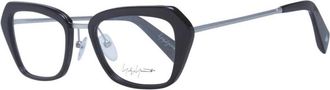 Yohji Yamamoto Zwarte Rechthoekige Optische Monturen voor Vrouwen - Dames - Brillen - Zwart - ONE Size - Accessoires