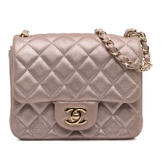 Chanel Pre-owned Womens Classic Flap Mini Quilted Bag - Silver