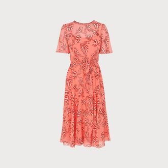 L.k. Bennett Womens Mimi Dress, Pink Silk - Size 12 UK