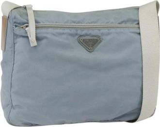 Prada Pre-owned Vintage Nylon Cross Body Bag - Dames - Vintage Schoudertas - Blauw - ONE Size - Nylon - Vintage