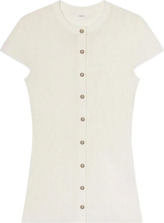 A.L.C. Cardigan a coste - Bianco