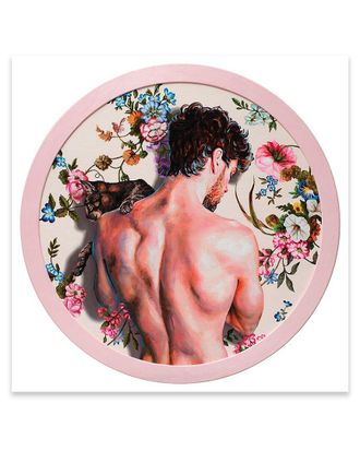 iCanvas Icanvas Boy With A Cat Print On Acrylic Glass By Oleksandr Balbyshev