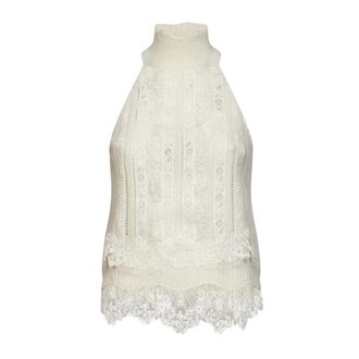 Ermanno Scervino Dames, Tops, Beige, Maat: S Kasjmier
