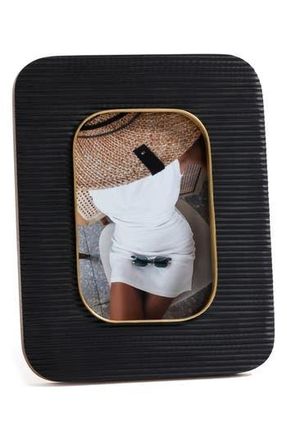 Zodax Ribbed Photo Frame in Black at Nordstrom Rack