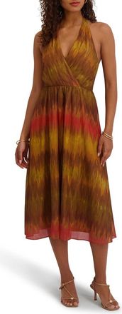 Siena My Balconia Printed Chiffon Midi Dress in Multi at Nordstrom Rack, Size 16